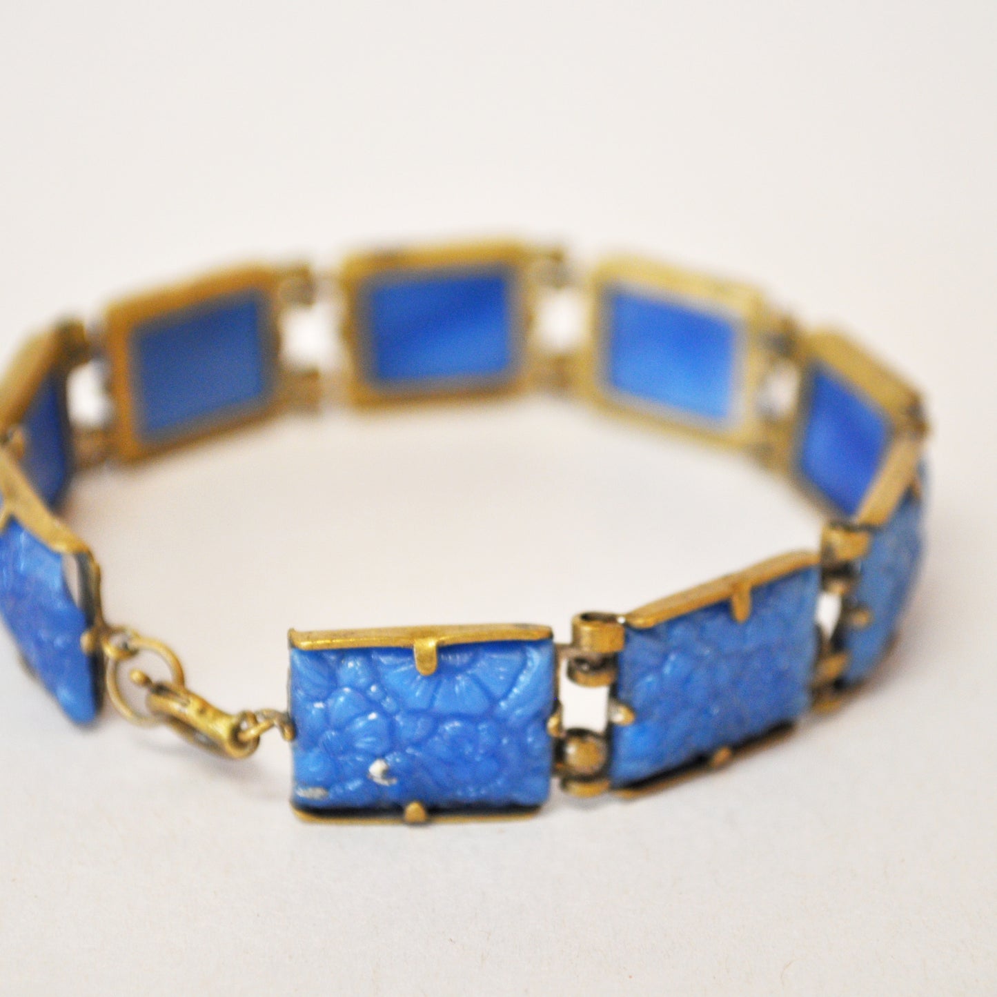 Vintage Blue Glass Bracelet